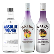 Malibu of Absolut vodka